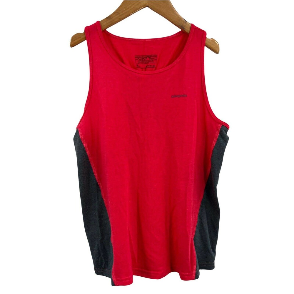 Patagonia Pink Grey Racerback Tank Size 10 Medium‎